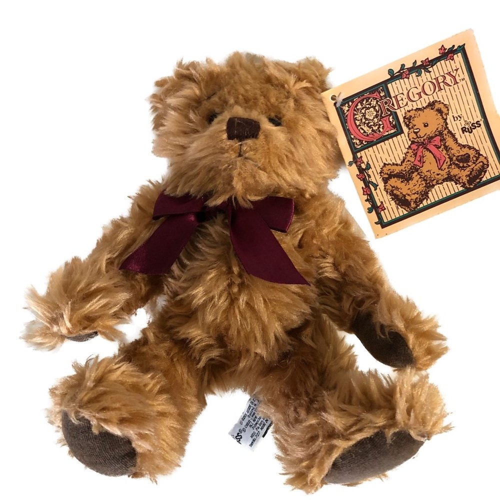Russ Berrie "Gregory" Bear Created by Carol-Lynn Rossel Waugh Fuzzy Tan 7"
